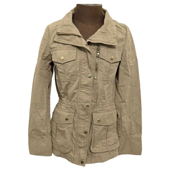 Banana Republic Jacket Safari Travel Fall Lightweight Khaki Tan Size XSmall - Picture 1 of 7